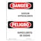 Signmission Safety Sign, 10" Height, Rigid Plastic, Sodium Hypochlorite-Hipoclorito De Sodio, Span OS-DS-P-710-VS-2042 - alternate 1
